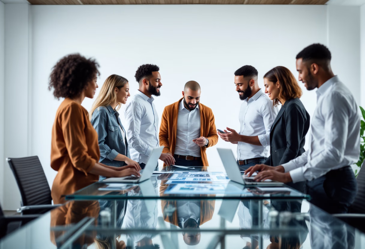 image of people working in an office (for a real estate tech)
